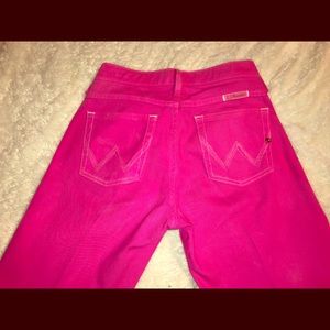 HOT PINK WRANGLER JEANS